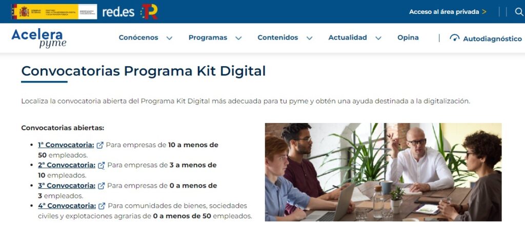 Selección de la convocatoria adecuada